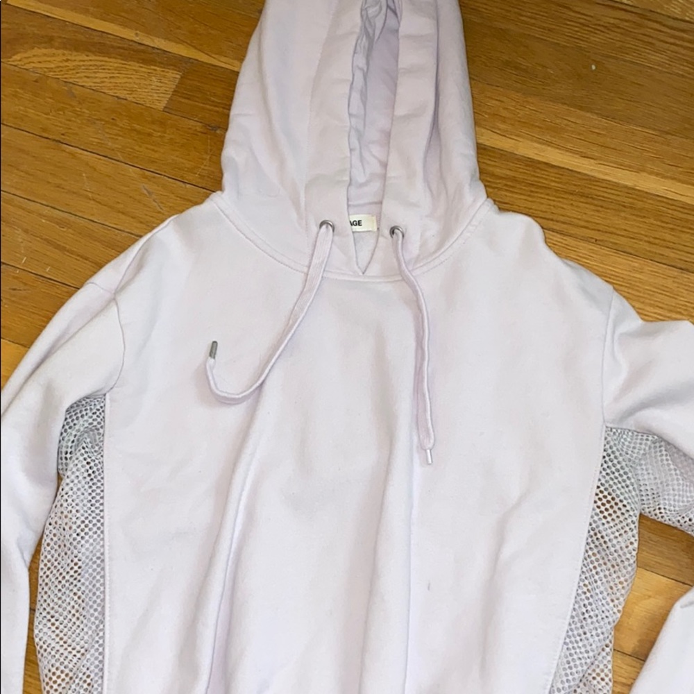 purple cropped hoodie